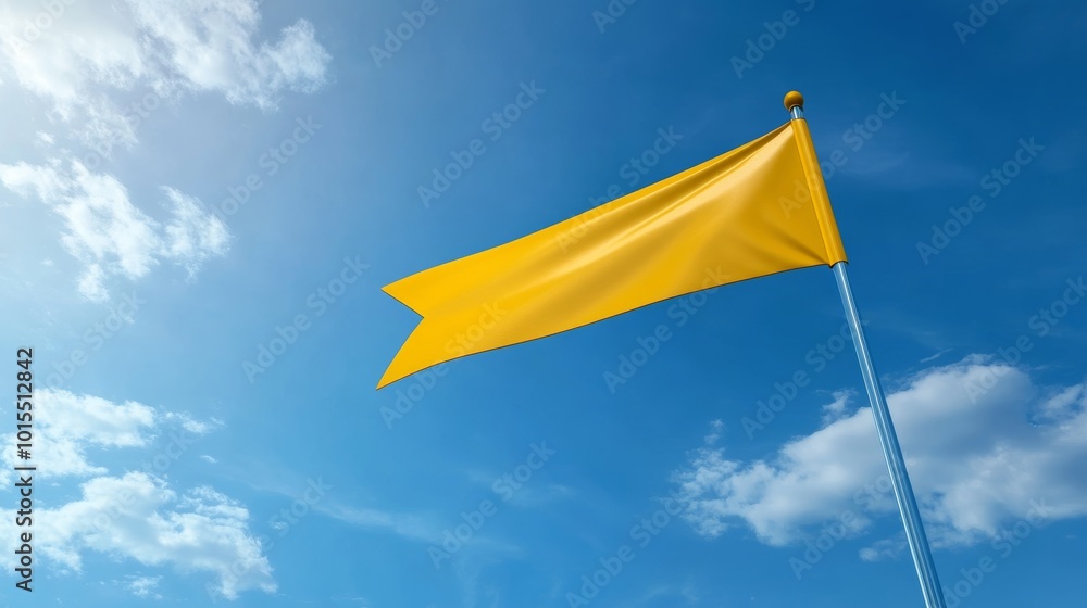Directional guidance with blue banner flag and yellow arrow for event navigation enhancing visibility and experience at gatherings and outdoor activities Directional guidance with blue banner flag and yellow arrow for event navigation enhancing visibility and experience at gatherings and outdoor activities