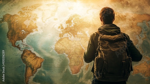 Global Missionary Journey of Faith in Jesus Christ Spreading Christian Teachings with Scripture and Map Fulfilling God's Call Worldwide