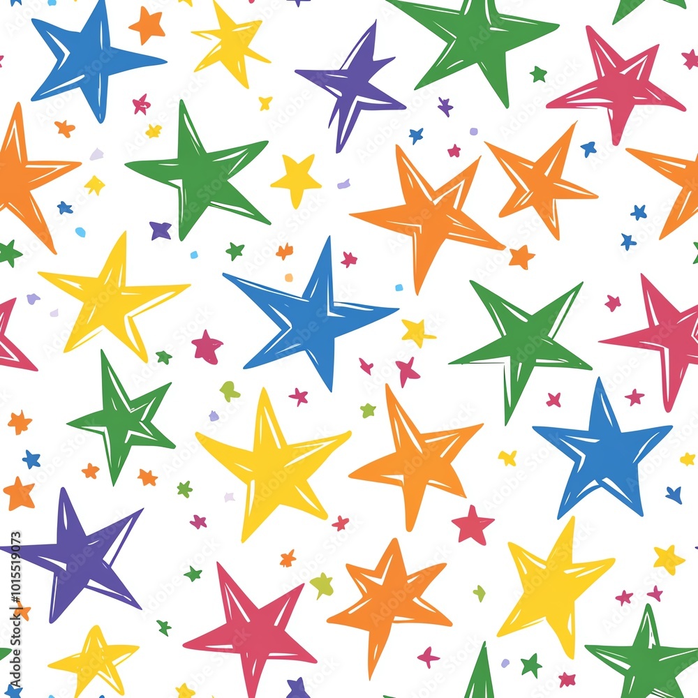 Colorful star seamless pattern Colorful star seamless pattern