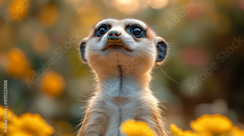 a A meerkat using sentry calls to alert the group of approaching danger and coordinate their response.