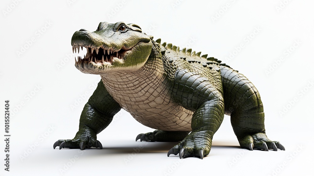 Obraz premium big buff crocodile with well defined muscles