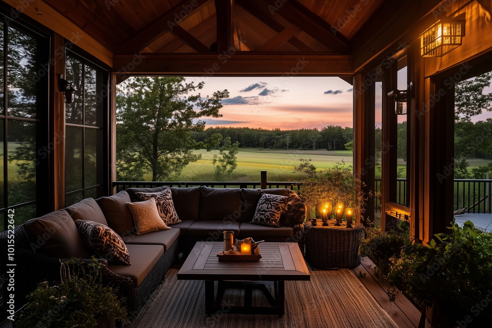 Cozy Sunset Patio with Scenic Countryside View Cozy Sunset Patio with Scenic Countryside View