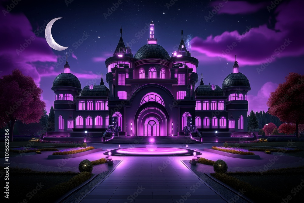 Futuristic kingdom where wizards use AI and robots to govern the land, representing the blending of magical and technological futures Futuristic kingdom where wizards use AI and robots to govern the land, representing the blending of magical and technological futures