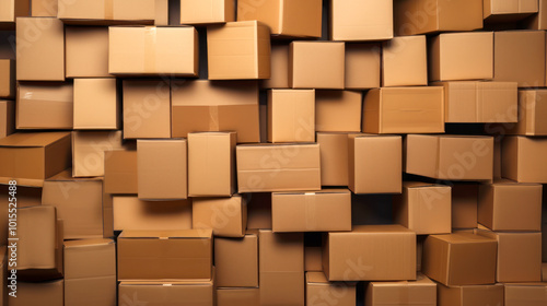 Brown Cardboard Boxes photo