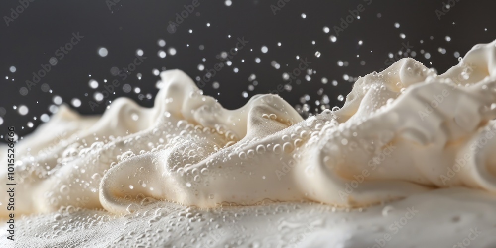 Delicious meringue roll with whipped cream texture, airy, sweet, perfect dessert, soft peaks on dark background, decoration concept Delicious meringue roll with whipped cream texture, airy, sweet, perfect dessert, soft peaks on dark background, decoration concept