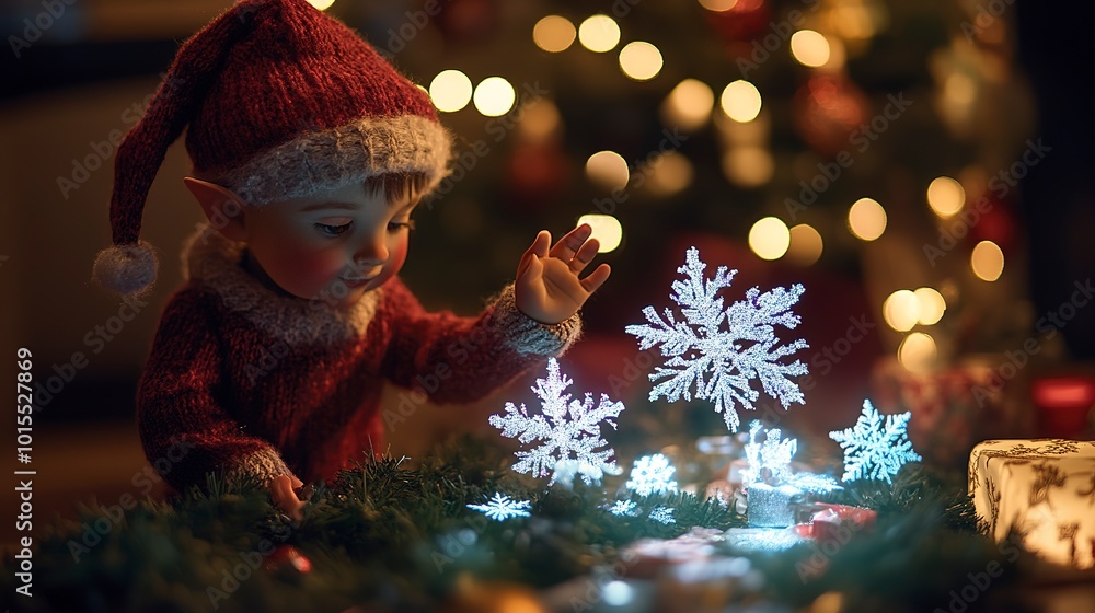Augmented reality Christmas decorations allow families to interact with magical elves and enchanted snowflakes Augmented reality Christmas decorations allow families to interact with magical elves and enchanted snowflakes