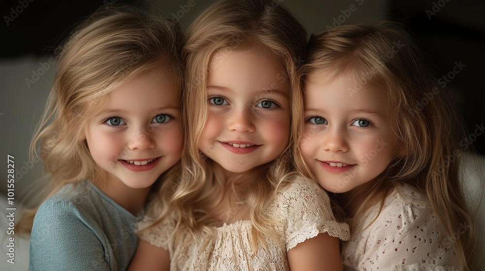 A portrait of three beautiful siblings A portrait of three beautiful siblings