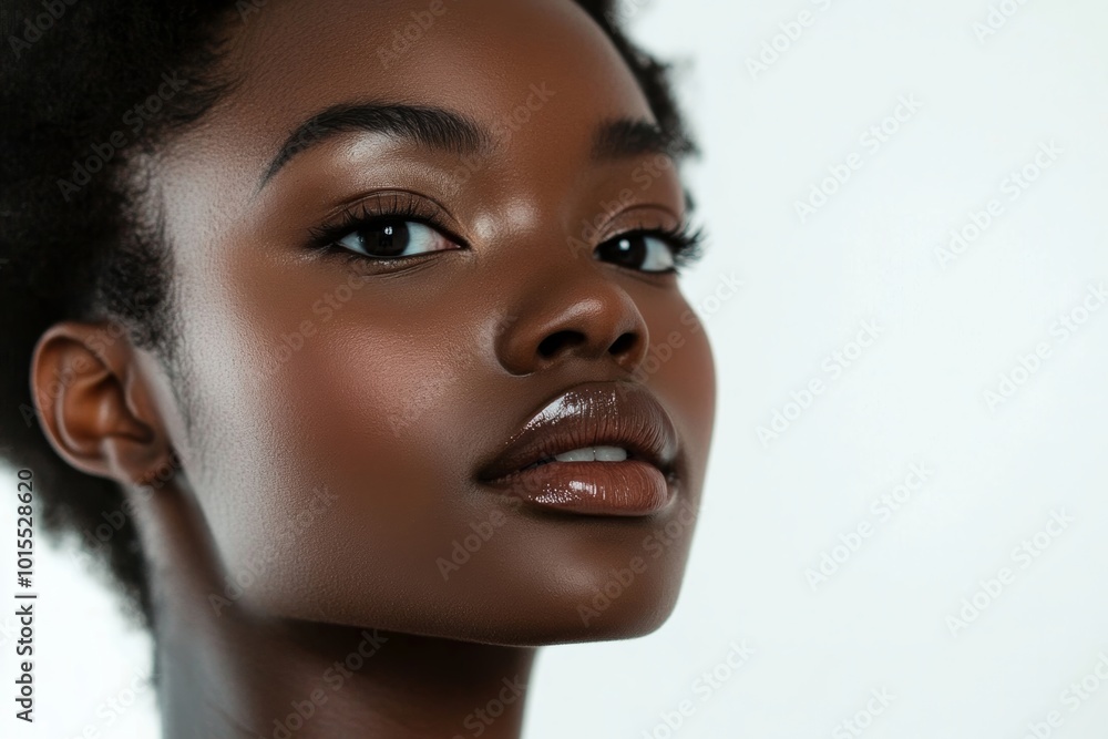 A beautiful woman applies makeup with precision, enhancing her features and showcasing her style. A beautiful woman applies makeup with precision, enhancing her features and showcasing her style.