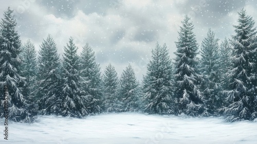 Wallpaper Mural Snow-covered pine trees sparkle in the winter sun, creating a breathtaking winter wonderland. Torontodigital.ca