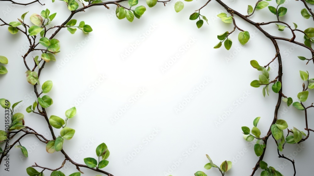 Elegant botanical wreath of fresh green leaves on a white backdrop ideal for logo framing eco-friendly designs and decor inspirations to enhance aesthetics. Elegant botanical wreath of fresh green leaves on a white backdrop ideal for logo framing eco-friendly designs and decor inspirations to enhance aesthetics.
