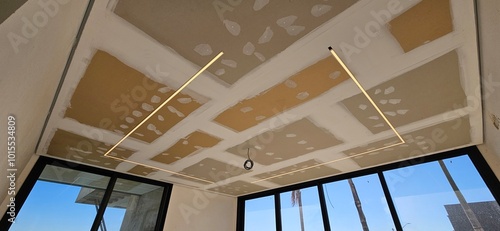 Obraz na plátně perfil de led embutidos em forro de gesso