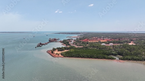 Aerial photo of Weipa Queensland Australia photo