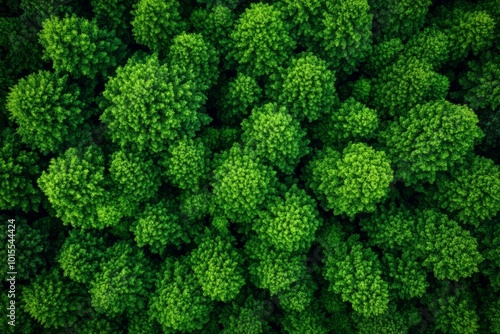 Aerial View of Lush Green Forest Texture