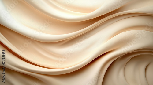 Soft flowing fabric creates elegant and serene atmosphere.