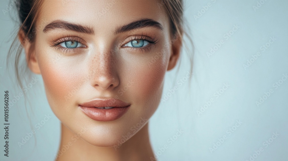 Close-Up Portrait of a Beautiful Young Woman Close-Up Portrait of a Beautiful Young Woman