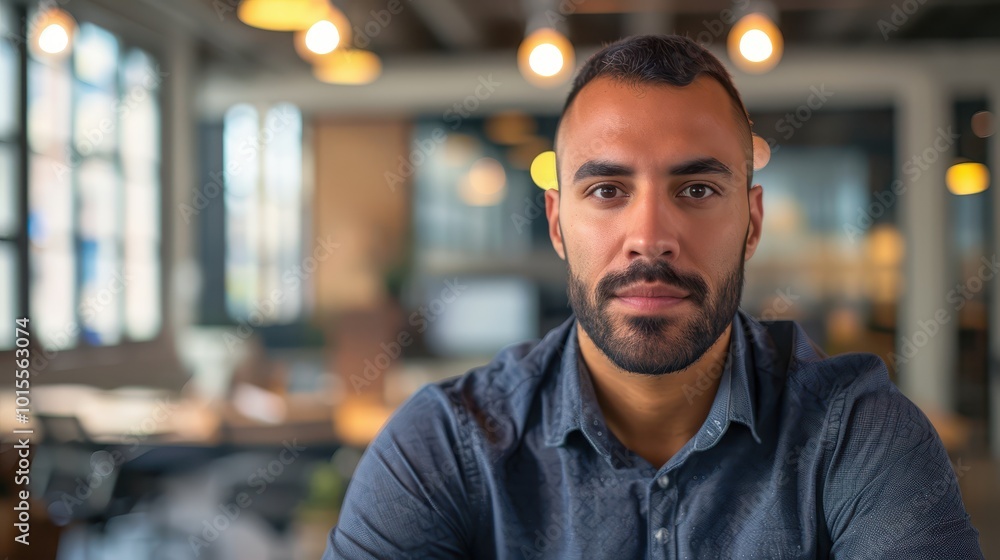 Obraz premium Professional Businessman in Modern Office - Corporate Headshot Portrait