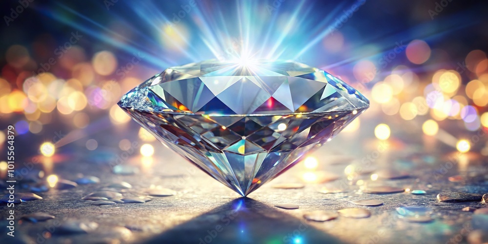 gentle light passing through diamond facets creating sparkling highlights gentle light passing through diamond facets creating sparkling highlights