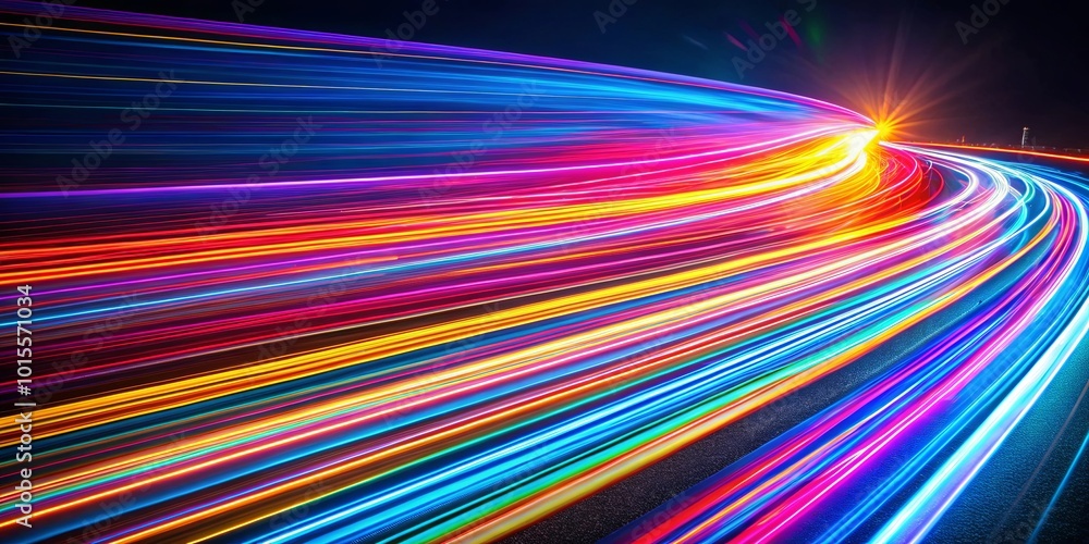 A symphony of light trails in vibrant hues, a mesmerizing dance of color and motion against a backdrop of darkness A symphony of light trails in vibrant hues, a mesmerizing dance of color and motion against a backdrop of darkness