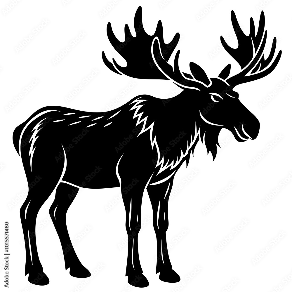Moose vector silhouette Moose vector silhouette