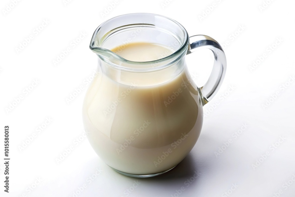 Glass jug of milk isolated on white background Glass jug of milk isolated on white background