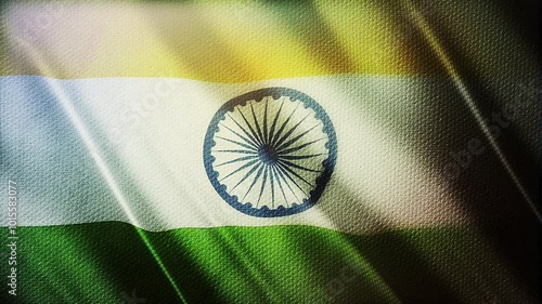 India's Flag Fluttering in the Winds of Freedom