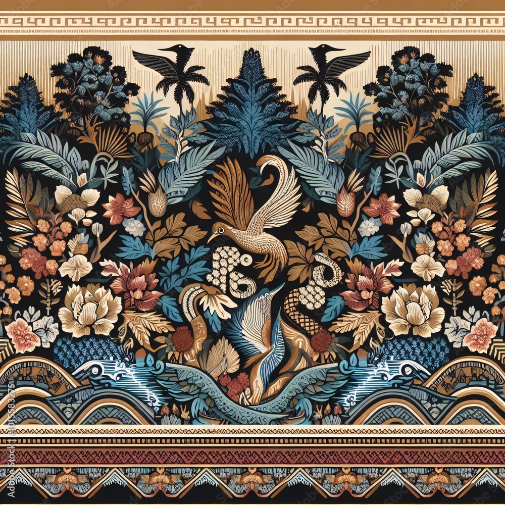 traditional seamless pattern with floral traditional seamless pattern with floral