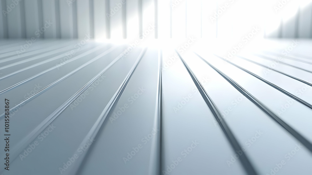 Obraz premium Abstract 3D Background with White Stripes and Light