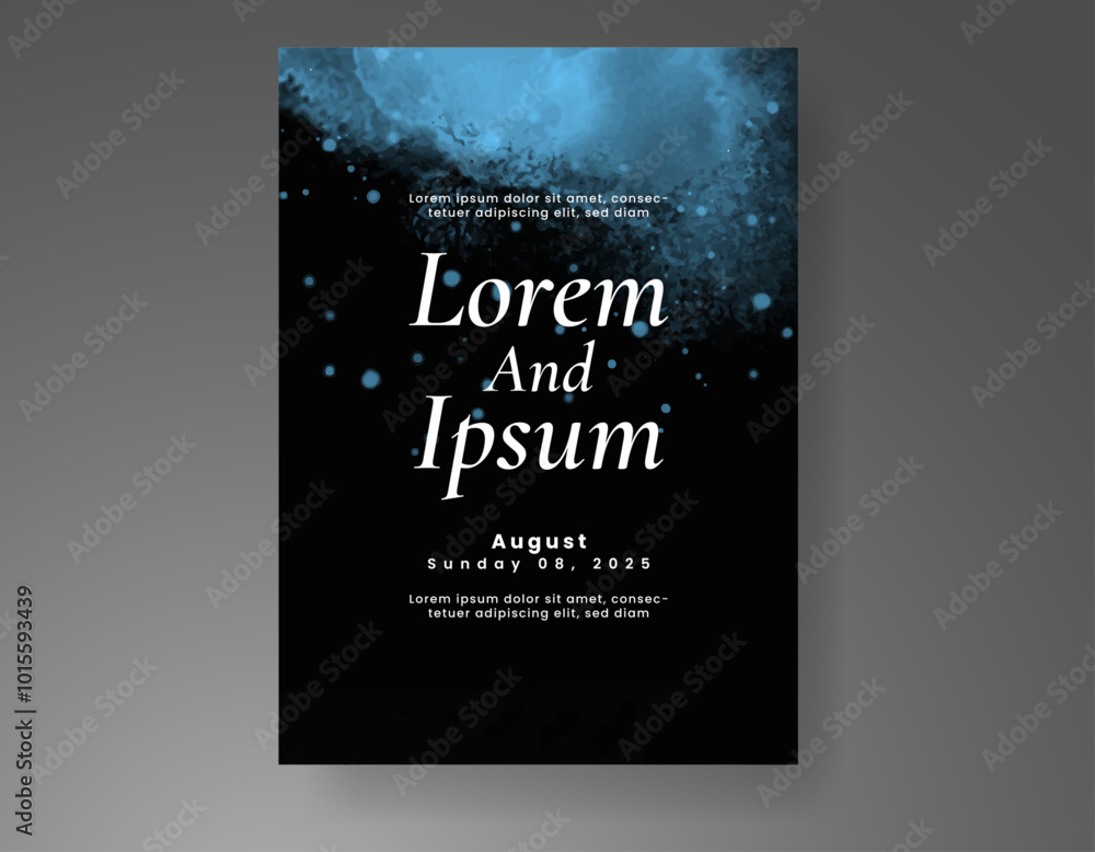 Wedding invitation with Abstract splashed watercolor background Wedding invitation with Abstract splashed watercolor background