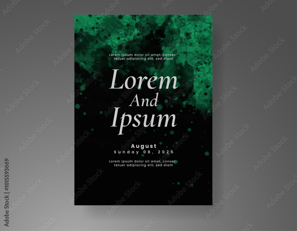 Wedding invitation with Abstract splashed watercolor background Wedding invitation with Abstract splashed watercolor background