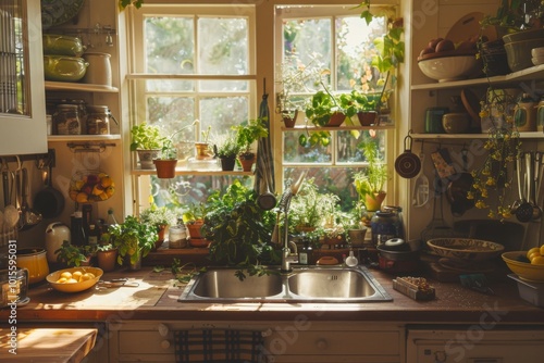 Interior of a zero waste kitchen