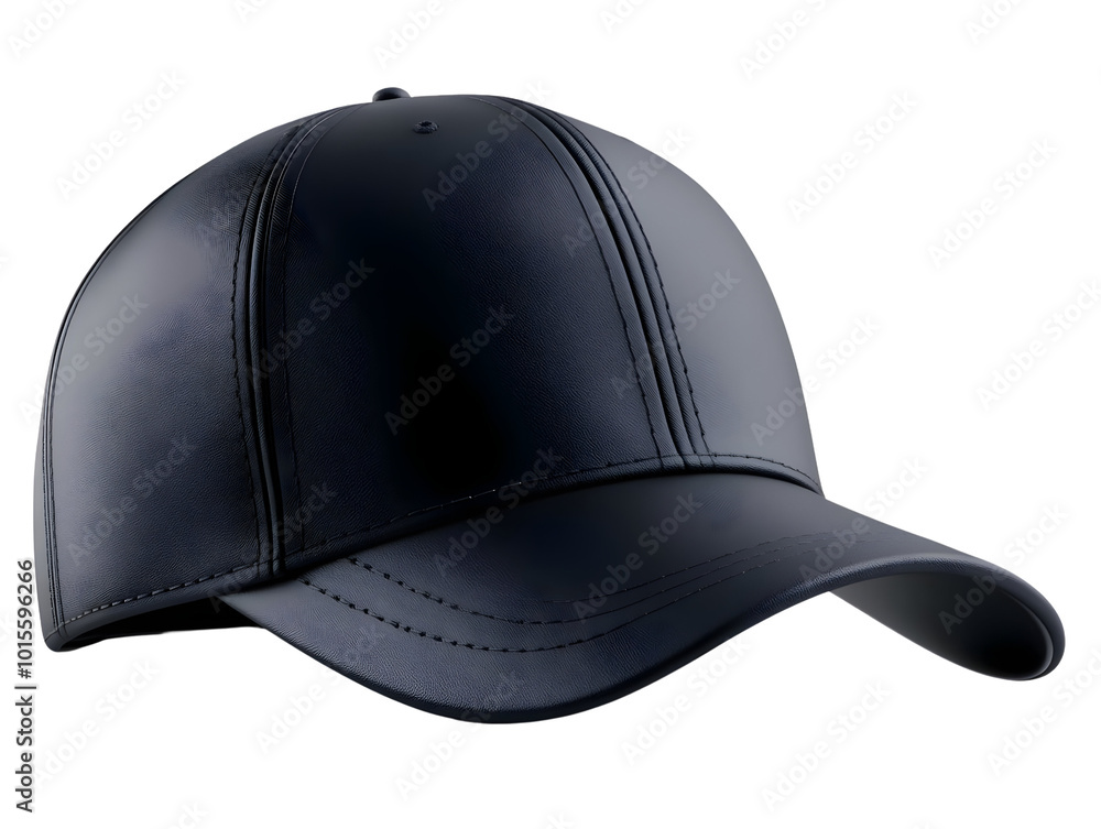 Stylish black cap on a white isolated background, perfect for casual wear and fashion accessories. Stylish black cap on a white isolated background, perfect for casual wear and fashion accessories.