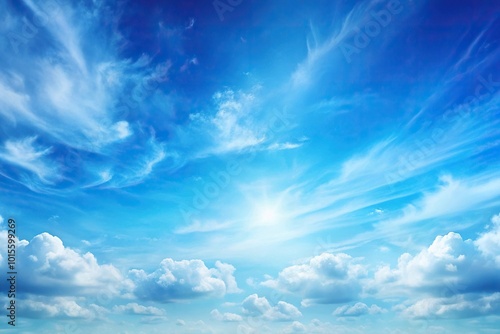 gradient abstract blue sky background with asymmetrical composition