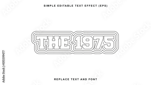Multiple Strokes Text Lockup - 100% Editable - Replace text and font