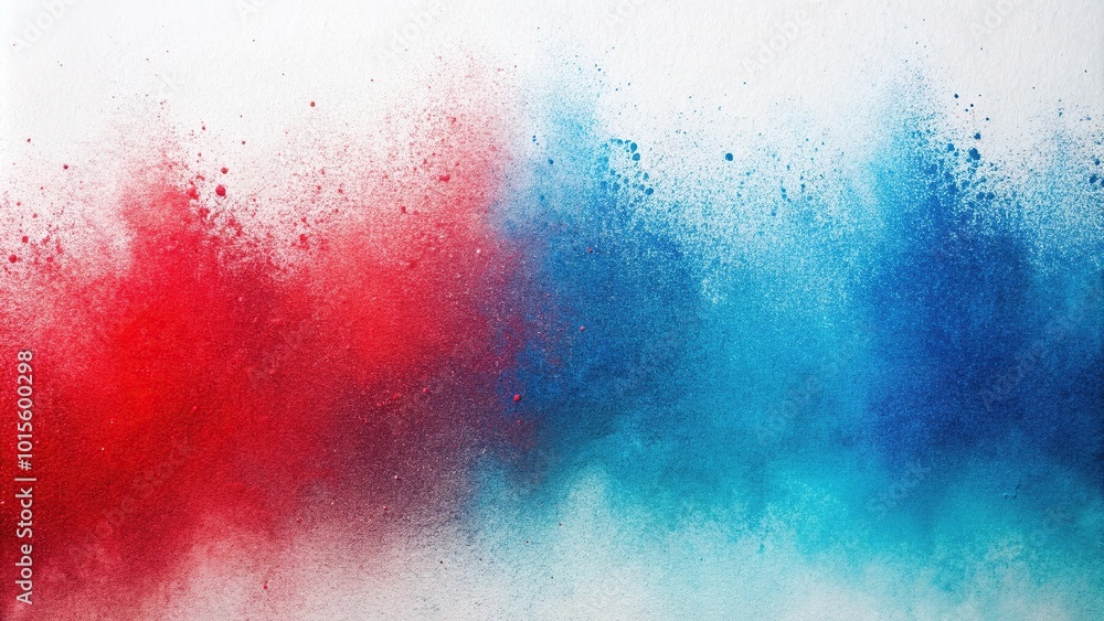 Naklejka premium Gradient spray paint from red to blue on white paper background