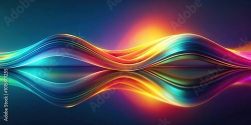 Wallpaper Mural Grainy gradient color flow wave on background reflected Torontodigital.ca