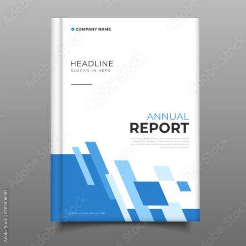 Annual report modern cover book business flyer template geometric design