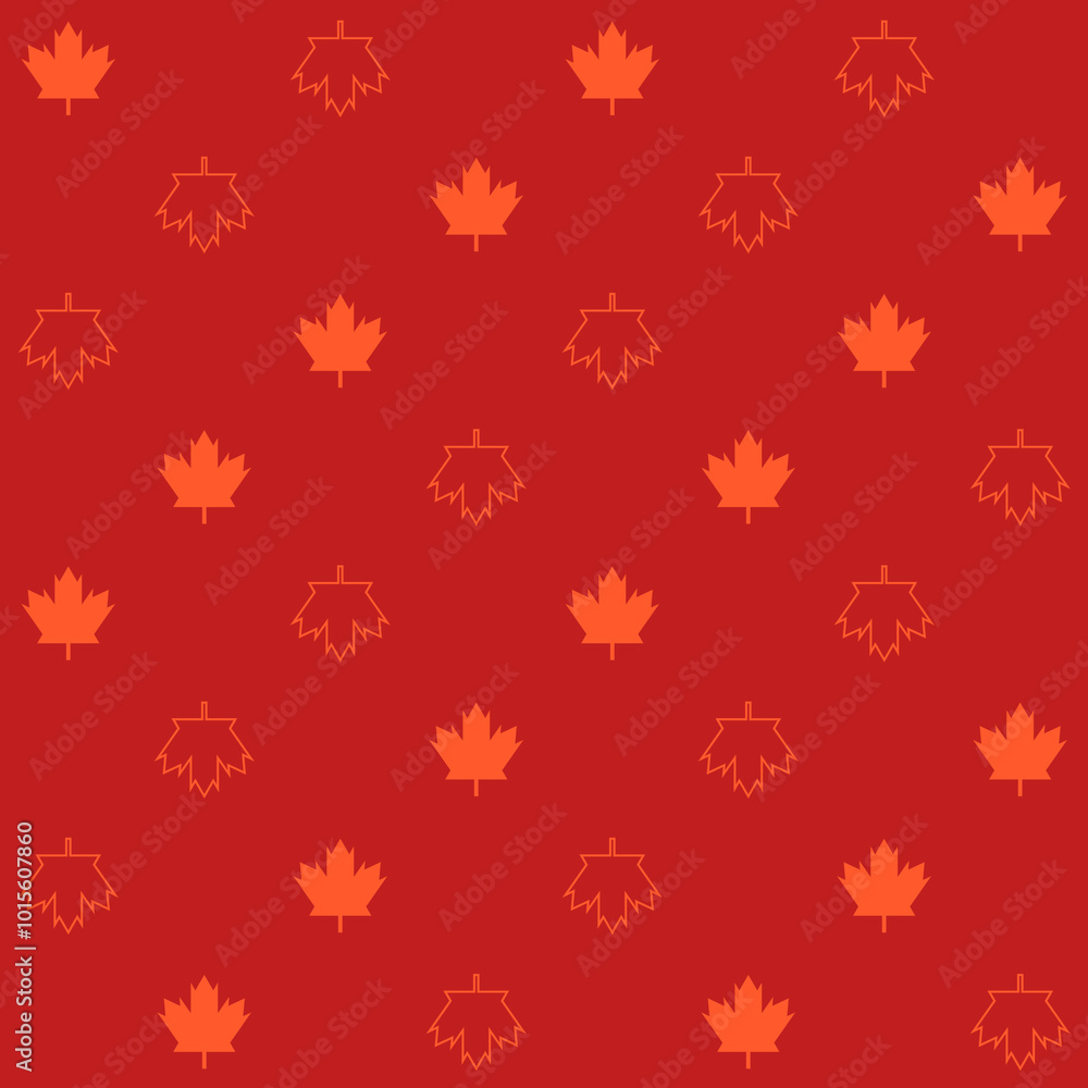 Maple Autumn Leaf Vector Seamless Pattern Maple Autumn Leaf Vector Seamless Pattern