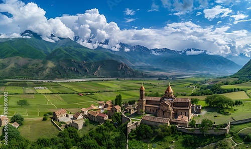 Wallpaper Mural Panoramic view of medieval church in, Georgia Torontodigital.ca