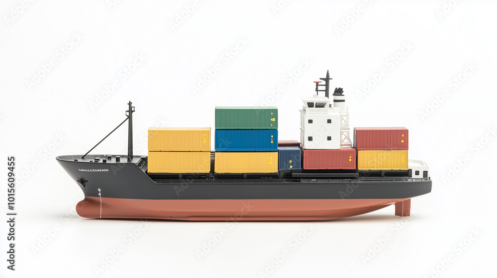 Container Ship Model: Global Trade and Logistics 