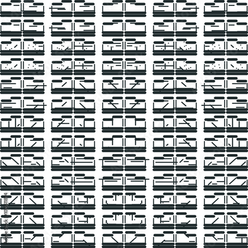 The strange structures look like models of buildings or frame structures.