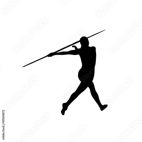 Sport Silhouette Javelin Thrower and Vector