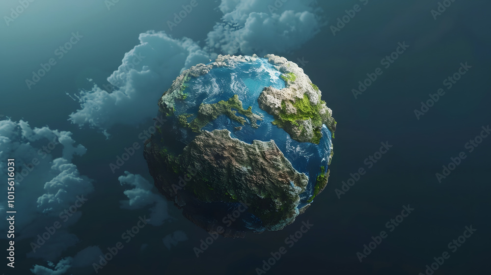 Fototapeta premium Earth fantasy element 3D