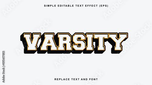 Varisty Text Style - 100% Editable - Replace text and font