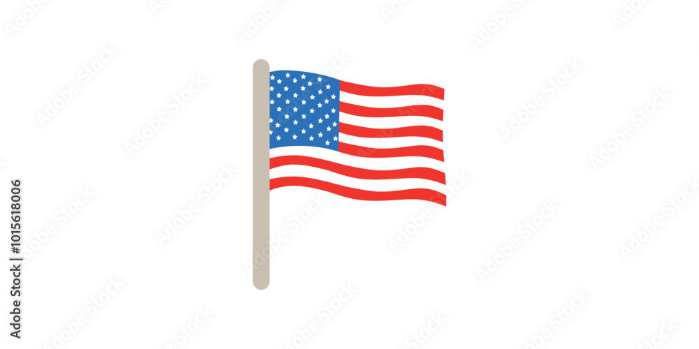 Fototapeta premium american flag isolated on white, flag vector icon