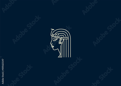 Vector illustration of Cleopatra Logo Design