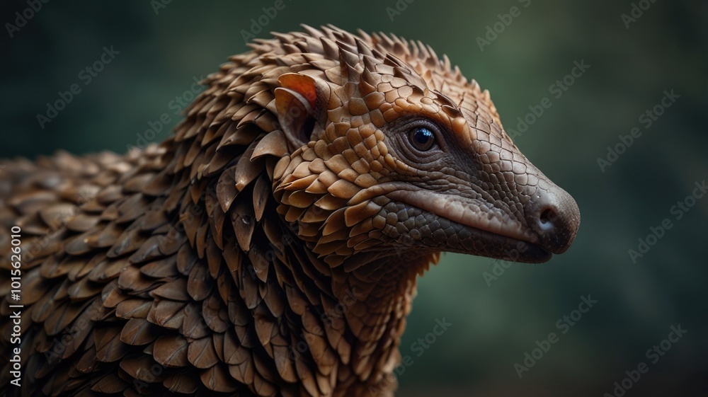 Pangolin over a blurry background Pangolin over a blurry background