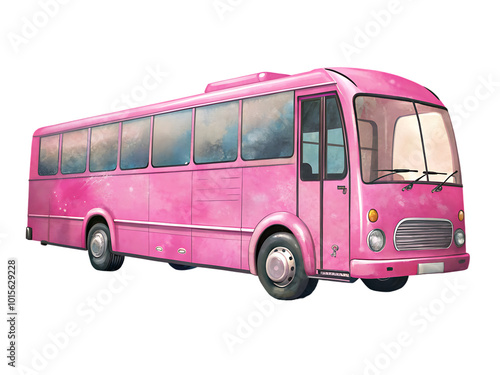 Bus isolated on background