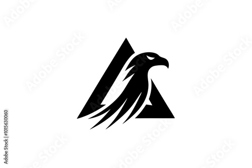 Minimal Eagle & Letter A Logo Set Sleek Vector Designs on White photo