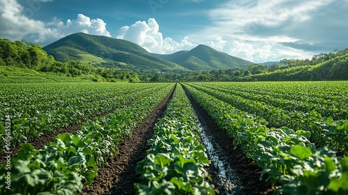 Fields of crops are irrigated artificially, showcasing human ingenuity in adapting to changing weather patterns.