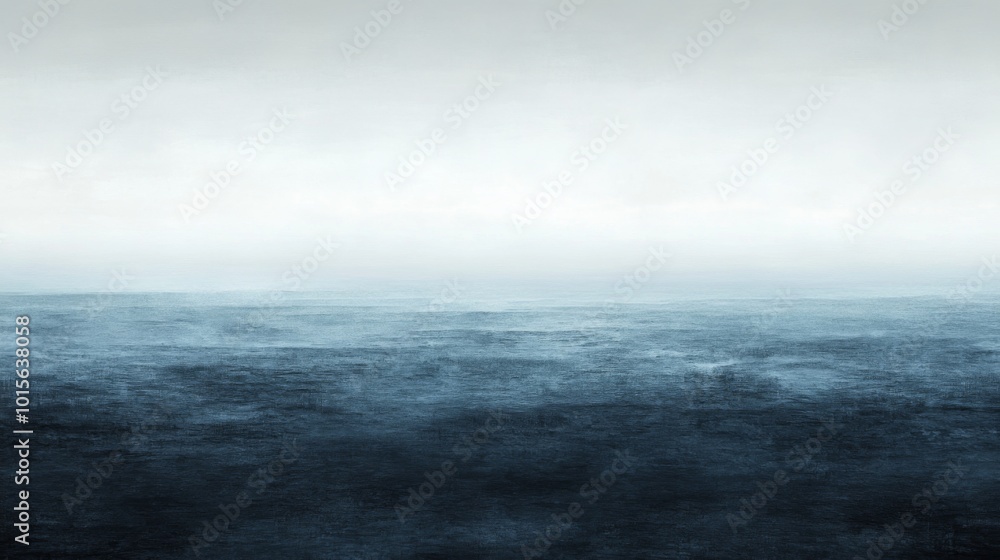 Fototapeta premium A Monochromatic Seascape with a Distant Horizon